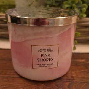 White Barn Pink Shores Scented Candle 3 Wick Candle New